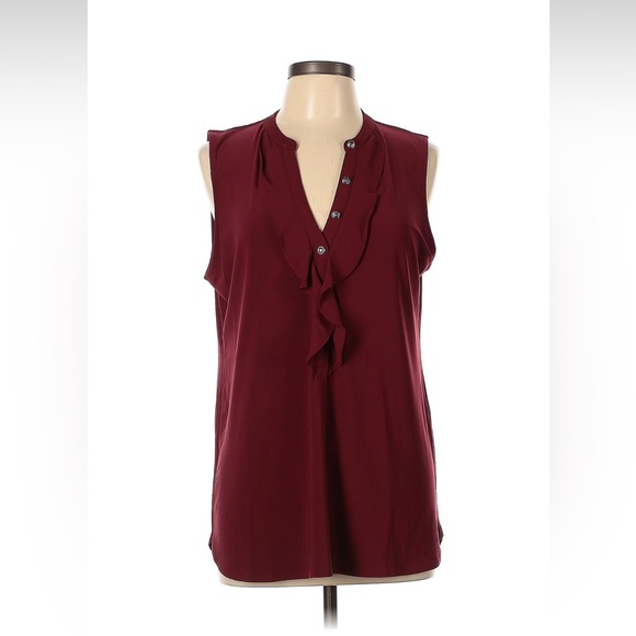 White House Black Market Tops - White House Black Market Maroon Sleeveless Blouse